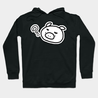 Confused Boo the kawaii pig. Hoodie